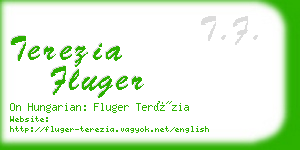 terezia fluger business card